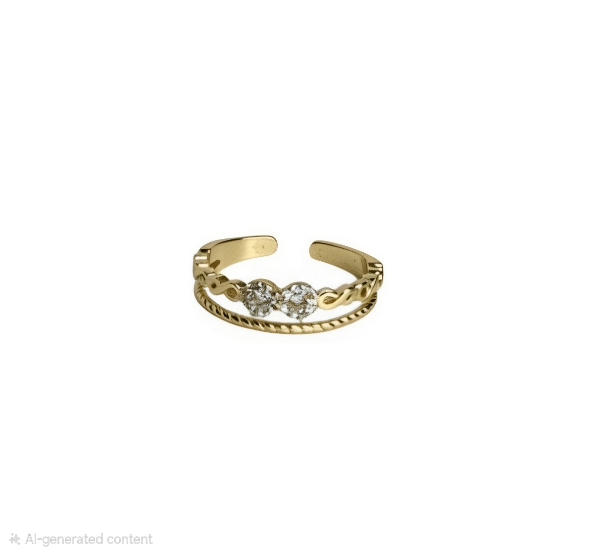 Crystal Infinity Stack Adjustable Ring